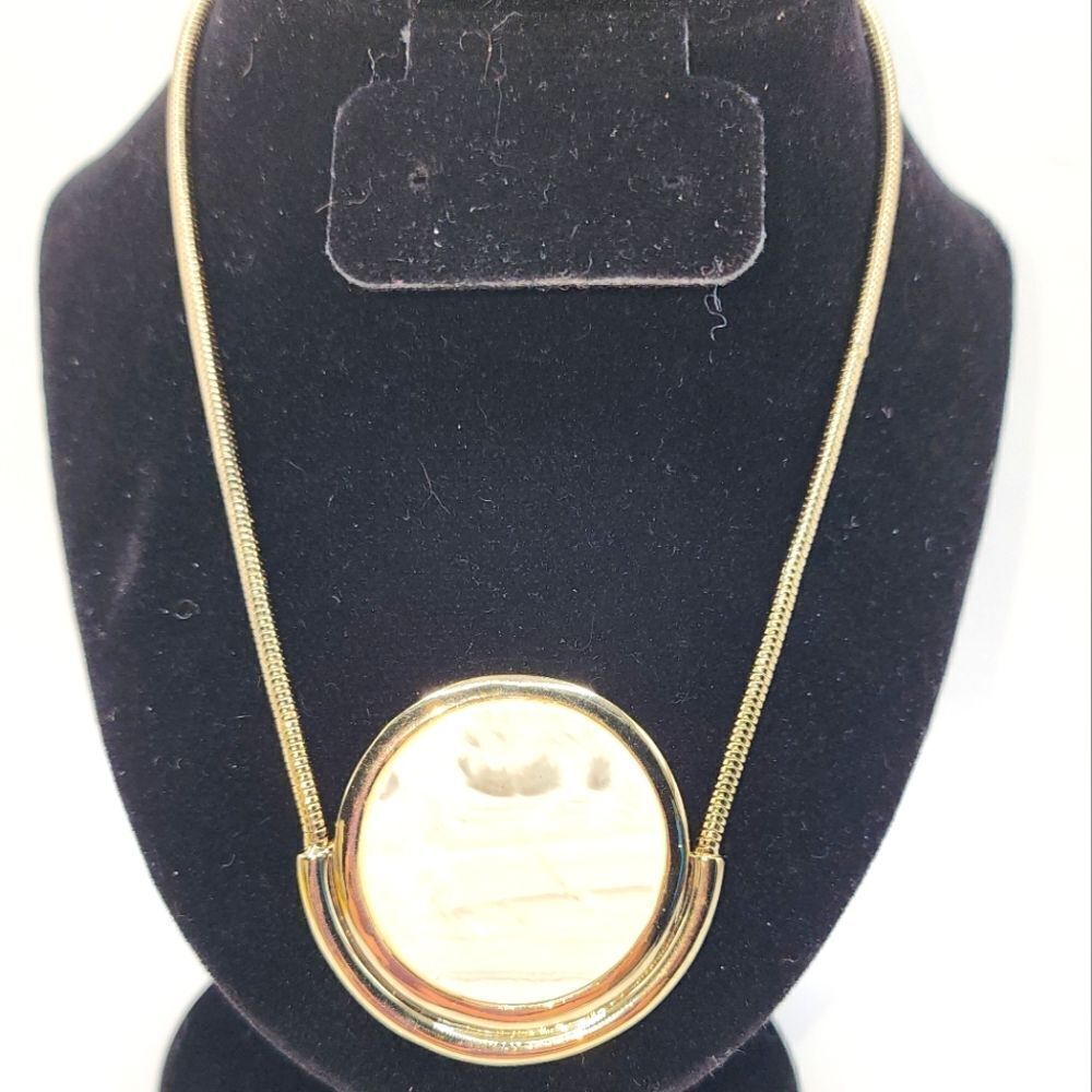 H by Halston 36" Round Pendant Necklace with Snake Chain NWOT